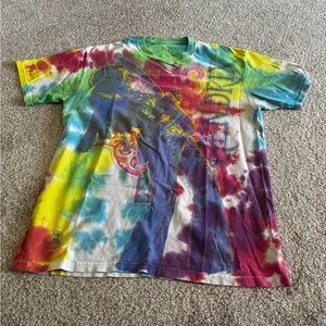 Hendrix Tie-Dye Graphic T-Shirt with Colorful Music Print